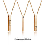 Ginny 3d Engraving bar necklace