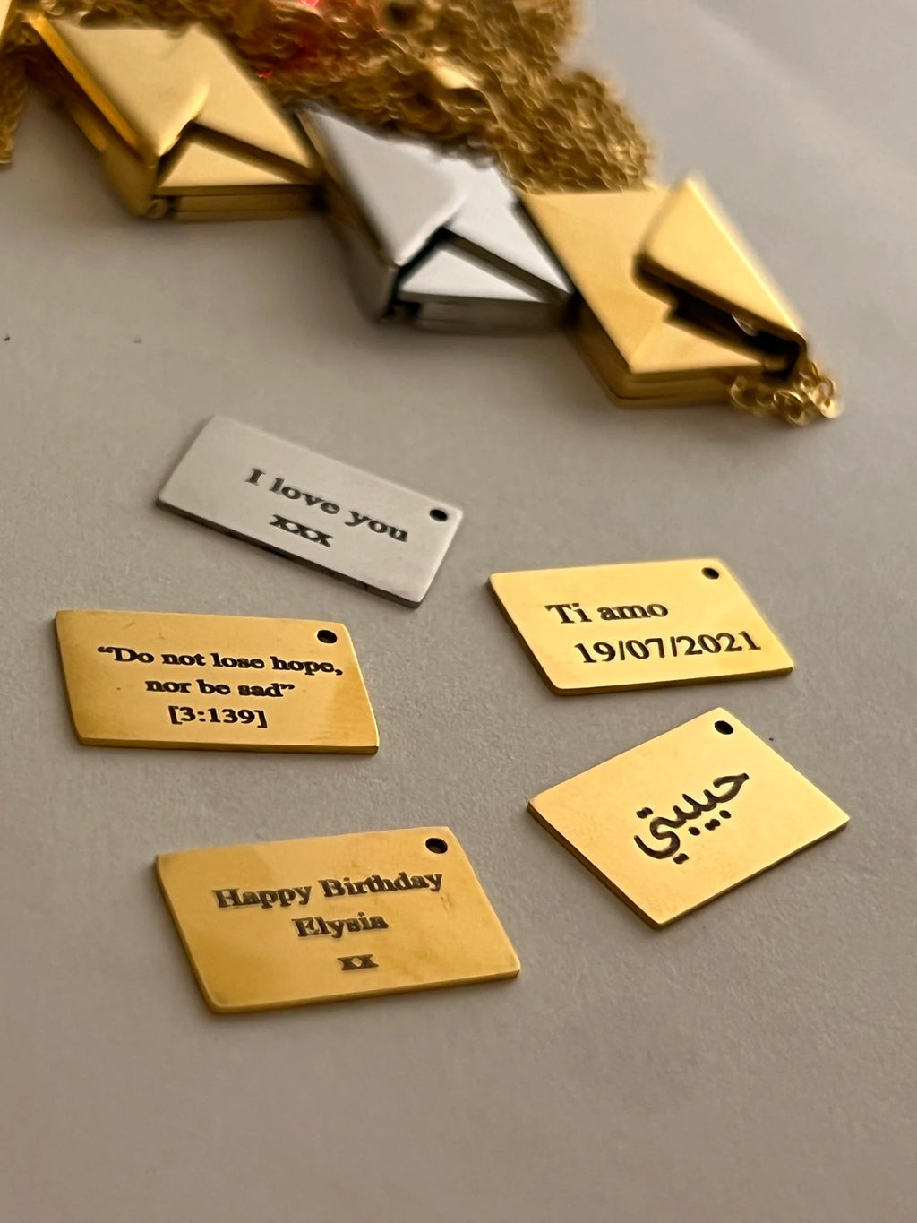 Personalized Secret Letter Envelope Necklace