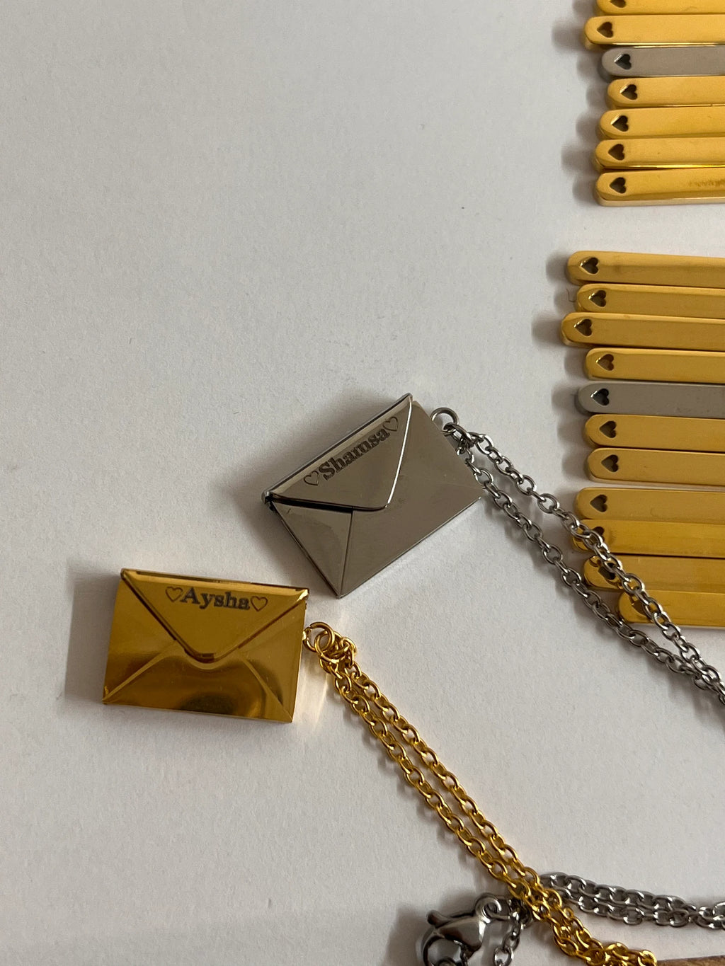 Personalized Secret Letter Envelope Necklace