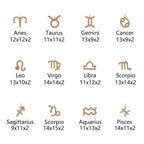 Micro pave CZ Zodiac Charms