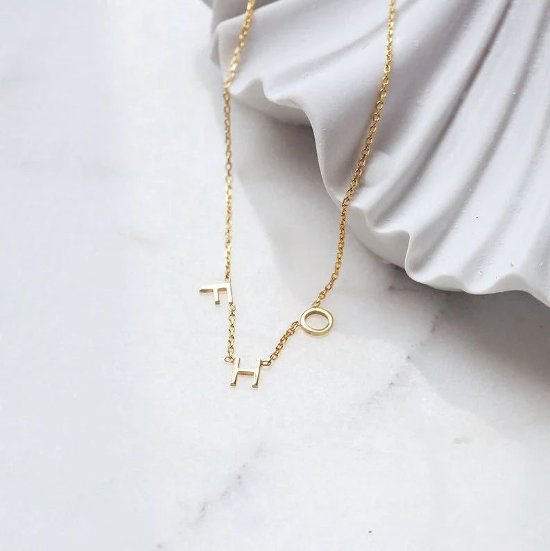 ADA Dainty Letter Name Necklace