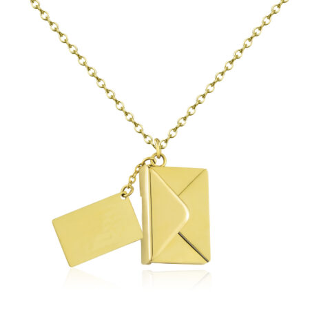 Personalized Secret Letter Envelope Necklace
