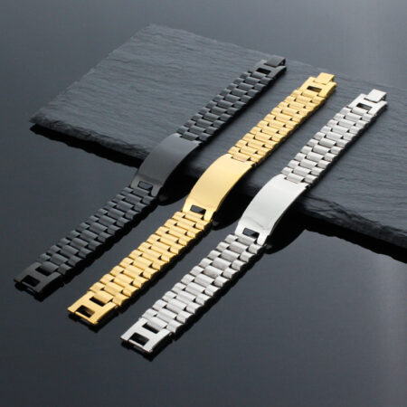 The President Strap Engraved Bracelet (15mm)