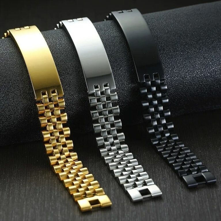 The Jubilee Strap Engraved Bracelet (15mm)