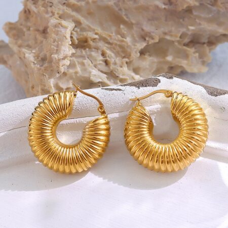 Croissant Dome Hoop Earring