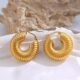 Croissant Dome Hoop Earring