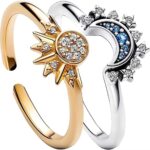 Celestial Sun & Moon Open Ring