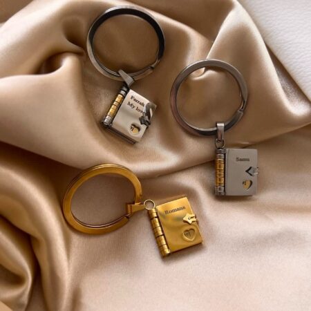Literary Locket Keychain