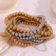 Gold 6mm beads (17.7cm Small-medium wrist)