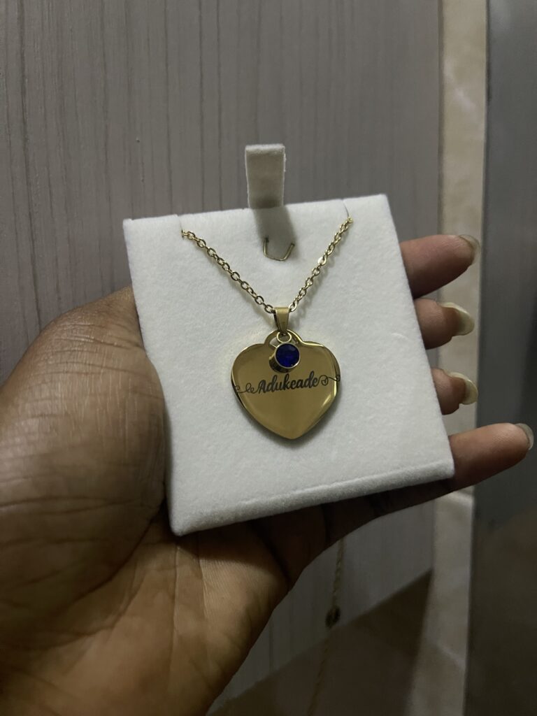 Mini Forever in my heart Birthstone pendant