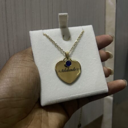 Forever in my heart Birthstone pendant