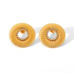 Halo CZ detailed earring